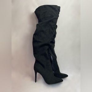 Knee High Velvet Boots